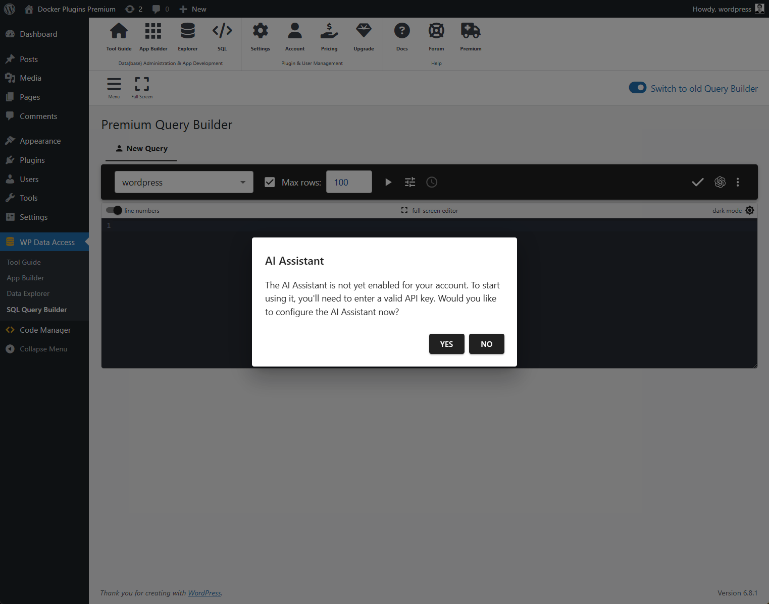 WP Data Access - AI Setup
